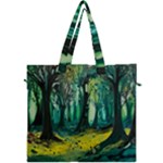 Trees Forest Mystical Forest Nature Junk Journal Landscape Nature Canvas Travel Bag