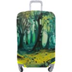Trees Forest Mystical Forest Nature Junk Journal Landscape Nature Luggage Cover (Large)