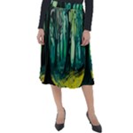 Trees Forest Mystical Forest Nature Junk Journal Landscape Nature Classic Velour Midi Skirt 