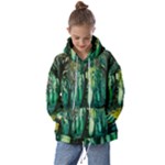 Trees Forest Mystical Forest Nature Junk Journal Landscape Nature Kids  Oversized Hoodie