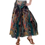 Trees Forest Mystical Forest Nature Junk Journal Landscape Women s Satin Palazzo Pants