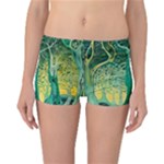 Trees Forest Mystical Forest Nature Junk Journal Scrapbooking Background Landscape Reversible Boyleg Bikini Bottoms