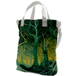 Trees Forest Mystical Forest Nature Junk Journal Scrapbooking Background Landscape Canvas Messenger Bag