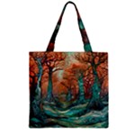 Trees Tree Forest Mystical Forest Nature Junk Journal Scrapbooking Landscape Nature Zipper Grocery Tote Bag