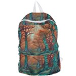 Trees Tree Forest Mystical Forest Nature Junk Journal Scrapbooking Landscape Nature Foldable Lightweight Backpack