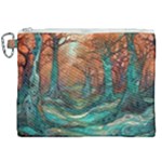 Trees Tree Forest Mystical Forest Nature Junk Journal Scrapbooking Landscape Nature Canvas Cosmetic Bag (XXL)