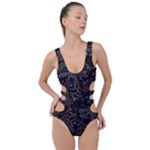 FusionVibrance Abstract Design Side Cut Out Swimsuit