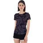 FusionVibrance Abstract Design Back Cut Out Sport T-Shirt