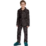 FusionVibrance Abstract Design Kids  Long Sleeve Velvet Pajamas Set