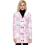 Hello Kitty Pattern, Hello Kitty, Child, White, Cat, Pink, Animal Button Up Hooded Coat 