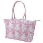 Hello Kitty Pattern, Hello Kitty, Child, White, Cat, Pink, Animal Canvas Shoulder Bag