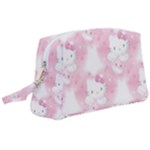 Hello Kitty Pattern, Hello Kitty, Child, White, Cat, Pink, Animal Wristlet Pouch Bag (Large)