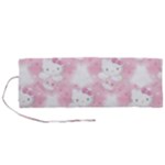 Hello Kitty Pattern, Hello Kitty, Child, White, Cat, Pink, Animal Roll Up Canvas Pencil Holder (M)