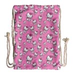 Hello Kitty Pattern, Hello Kitty, Child Drawstring Bag (Large)