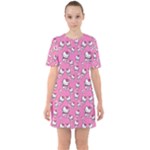 Hello Kitty Pattern, Hello Kitty, Child Sixties Short Sleeve Mini Dress