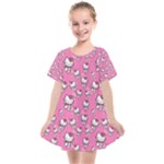 Hello Kitty Pattern, Hello Kitty, Child Kids  Smock Dress