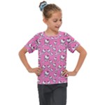 Hello Kitty Pattern, Hello Kitty, Child Kids  Mesh Piece T-Shirt