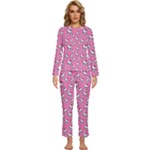 Hello Kitty Pattern, Hello Kitty, Child Womens  Long Sleeve Lightweight Pajamas Set