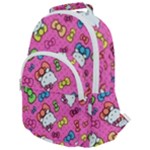 Hello Kitty, Cute, Pattern Rounded Multi Pocket Backpack