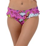 Hello Kitty, Cute, Pattern Frill Bikini Bottoms