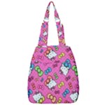 Hello Kitty, Cute, Pattern Center Zip Backpack