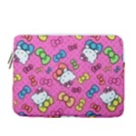 Hello Kitty, Cute, Pattern 13  Vertical Laptop Sleeve Case With Pocket