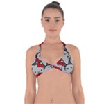 Hello Kitty, Pattern, Red Halter Neck Bikini Top