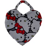 Hello Kitty, Pattern, Red Giant Heart Shaped Tote