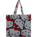 Hello Kitty, Pattern, Red Canvas Travel Bag