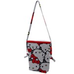 Hello Kitty, Pattern, Red Folding Shoulder Bag