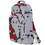 Hello Kitty, Pattern, Red Double Compartment Backpack