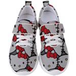 Hello Kitty, Pattern, Red Women s Velcro Strap Shoes