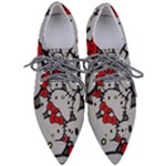 Hello Kitty, Pattern, Red Pointed Oxford Shoes