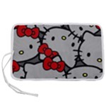 Hello Kitty, Pattern, Red Pen Storage Case (L)
