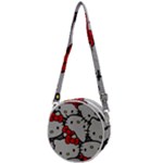 Hello Kitty, Pattern, Red Crossbody Circle Bag