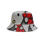 Hello Kitty, Pattern, Red Bucket Hat (Kids)
