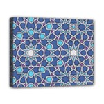 Islamic Ornament Texture, Texture With Stars, Blue Ornament Texture Canvas 10  x 8  (Stretched)