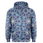 Islamic Ornament Texture, Texture With Stars, Blue Ornament Texture Men s Core Hoodie