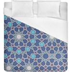 Islamic Ornament Texture, Texture With Stars, Blue Ornament Texture Duvet Cover (King Size)