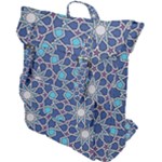 Islamic Ornament Texture, Texture With Stars, Blue Ornament Texture Buckle Up Backpack
