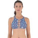 Islamic Ornament Texture, Texture With Stars, Blue Ornament Texture Perfectly Cut Out Bikini Top