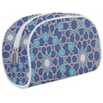Islamic Ornament Texture, Texture With Stars, Blue Ornament Texture Make Up Case (Medium)