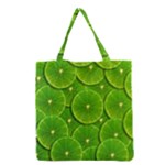 Lime Textures Macro, Tropical Fruits, Citrus Fruits, Green Lemon Texture Grocery Tote Bag