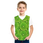 Lime Textures Macro, Tropical Fruits, Citrus Fruits, Green Lemon Texture Kids  Basketball Tank Top