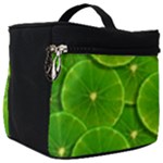 Lime Textures Macro, Tropical Fruits, Citrus Fruits, Green Lemon Texture Make Up Travel Bag (Big)