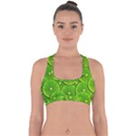 Lime Textures Macro, Tropical Fruits, Citrus Fruits, Green Lemon Texture Cross Back Hipster Bikini Top 
