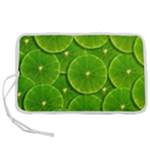 Lime Textures Macro, Tropical Fruits, Citrus Fruits, Green Lemon Texture Pen Storage Case (S)