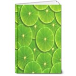 Lime Textures Macro, Tropical Fruits, Citrus Fruits, Green Lemon Texture 8  x 10  Hardcover Notebook