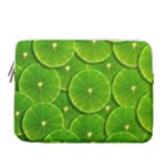 Lime Textures Macro, Tropical Fruits, Citrus Fruits, Green Lemon Texture 15  Vertical Laptop Sleeve Case With Pocket