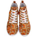 Oranges Patterns Tropical Fruits, Citrus Fruits Men s Lightweight High Top Sneakers